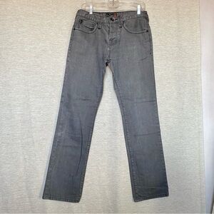 G by Guess Calan Low Rise Men's Charcoal Straight Jeans 31x 31 Button Fly